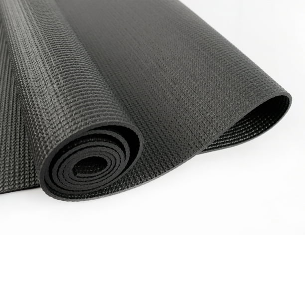 PVC Yoga Mat, 3mm, Dark Gray, 68" x 24", Non-Slip