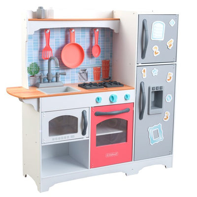 Magnetic Play Kitchen for Kids, Coral