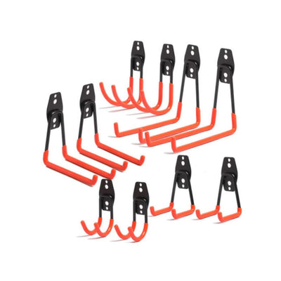 10-Pack Steel Garage Storage Utility Hook Wall Organizer