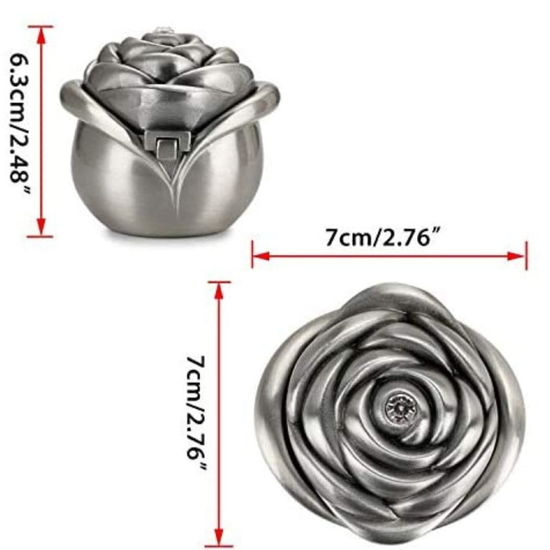 Vintage Rose Shaped Jewelry Box, (Size: L)