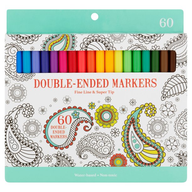 Double-Ended Markers, 60 Pieces