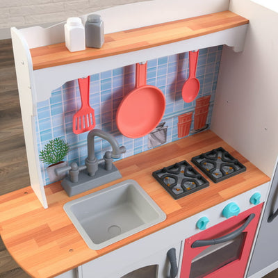 Magnetic Play Kitchen for Kids, Coral