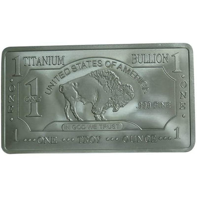 USA American Buffalo .999 Fine Titanium Bullion Bar