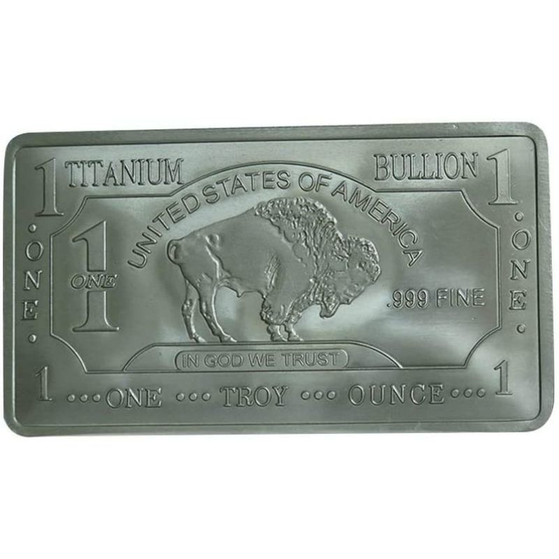 USA American Buffalo .999 Fine Titanium Bullion Bar