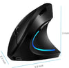 Rechargeable Vertical Mouse DPI 2400, 6 Buttons, Black