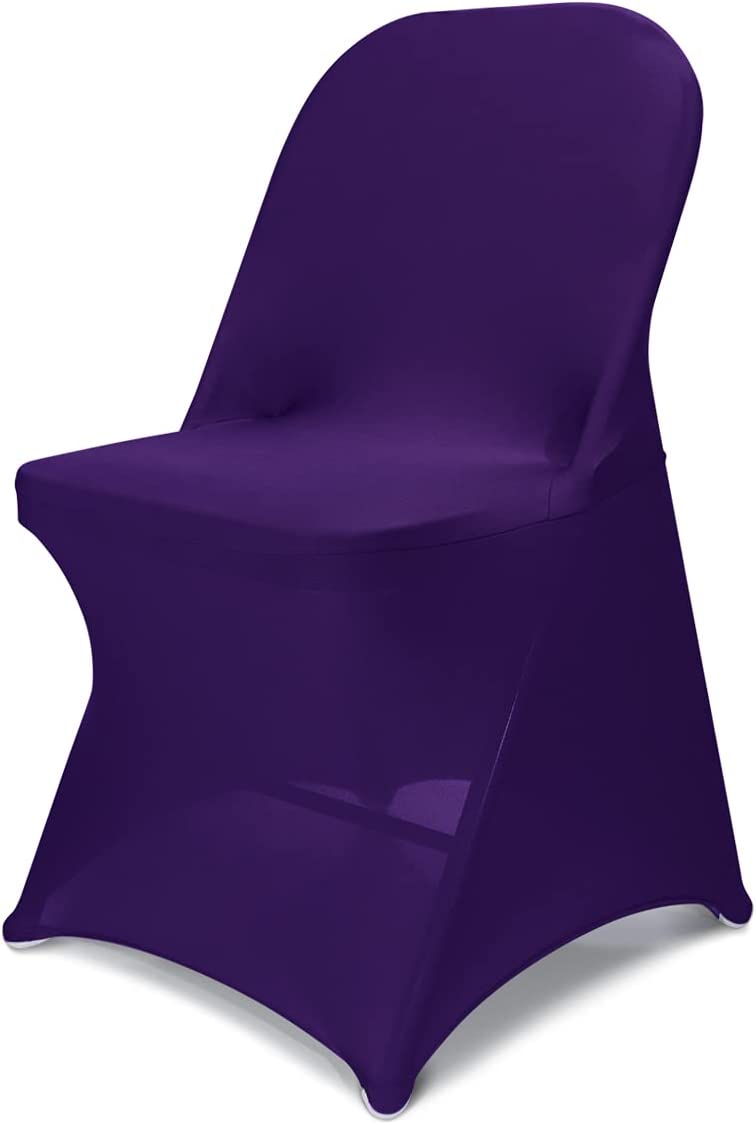 10 Pack Universal Chair Covers, (Purple)