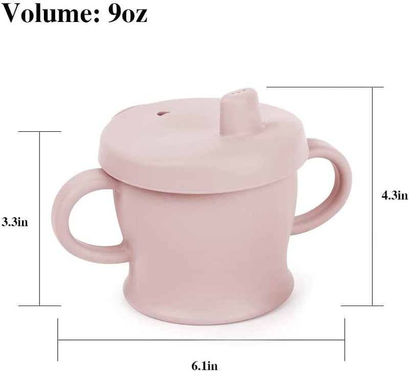 9oz Silicone Toddler Cup and Snack Container (Blush)