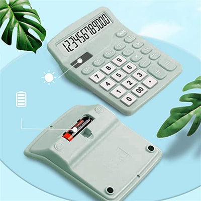 12-Digit solar scientific calculator desktop(Mint green)