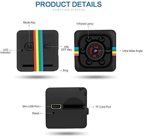 Mini camera with hd 1080p video and audio recording,