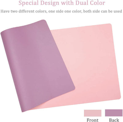 Large Desk Mouse Pad 35.4" x 15.75" (Pink + Purple)