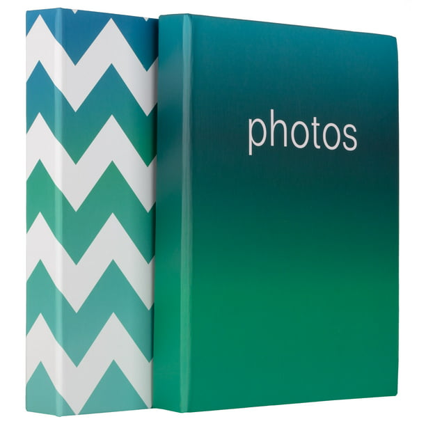 2-Pack Blue/Grey Photo Albums, Holds 144 4" x 6" Photos