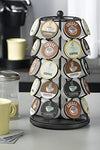 Coffee Pod Carousel, 35 Storage, Spins 360-Degrees, Modern Black Design