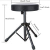 universal drum seat, padded, swivel black metal