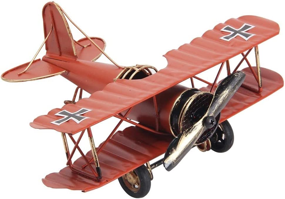 Vintage Retro Iron Aircraft Craft, (Dark Orange)