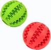 2-Pack Bite Resistant Green And Red Pet Toy Balls