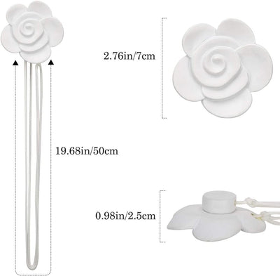 Magnetic Curtain Tiebacks, White