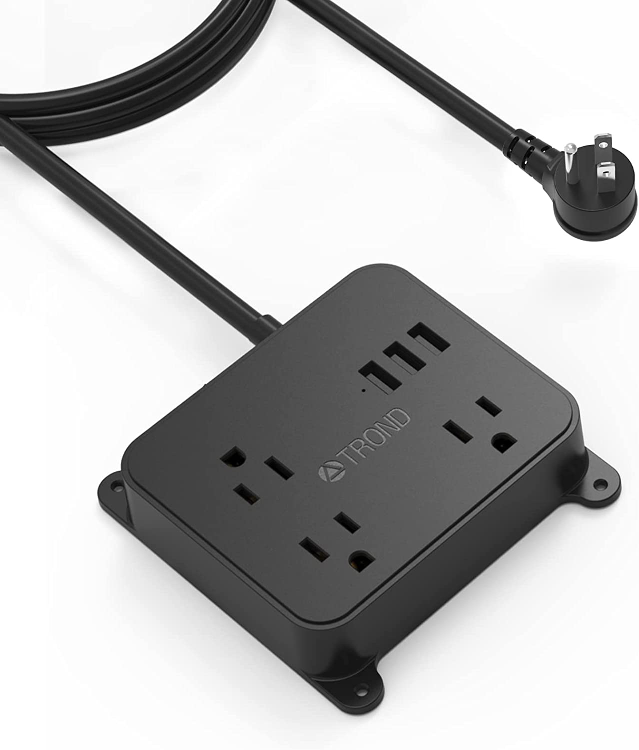 Electrical multi-socket with 3 outlets and 3 USB ports, 10 ft