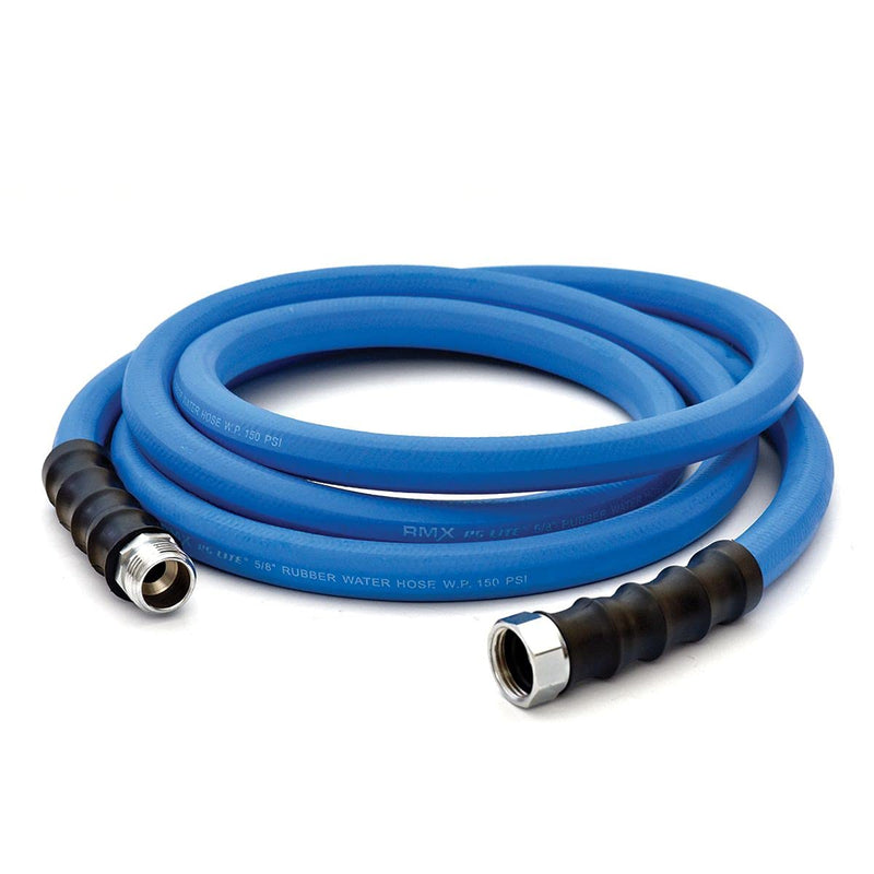 1" x 15' Rubber Garden Hose for Hot/Cold Water, Blue