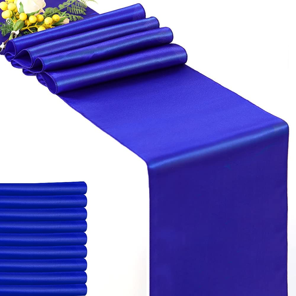 Pack of 10 Table Runners 12 x 108 inches, (Royal Blue)