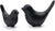 Small bird statues for home decoration (Color: Black 2 pieces)