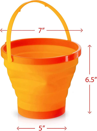 3 Collapsible Buckets, (1/2 gallon), 10.2 x 9.3 x 5 inc.