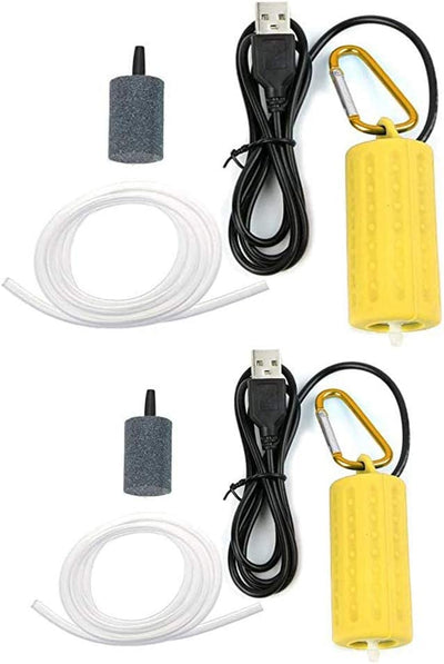 Mini portable air pump, (2 pcs) Yellow