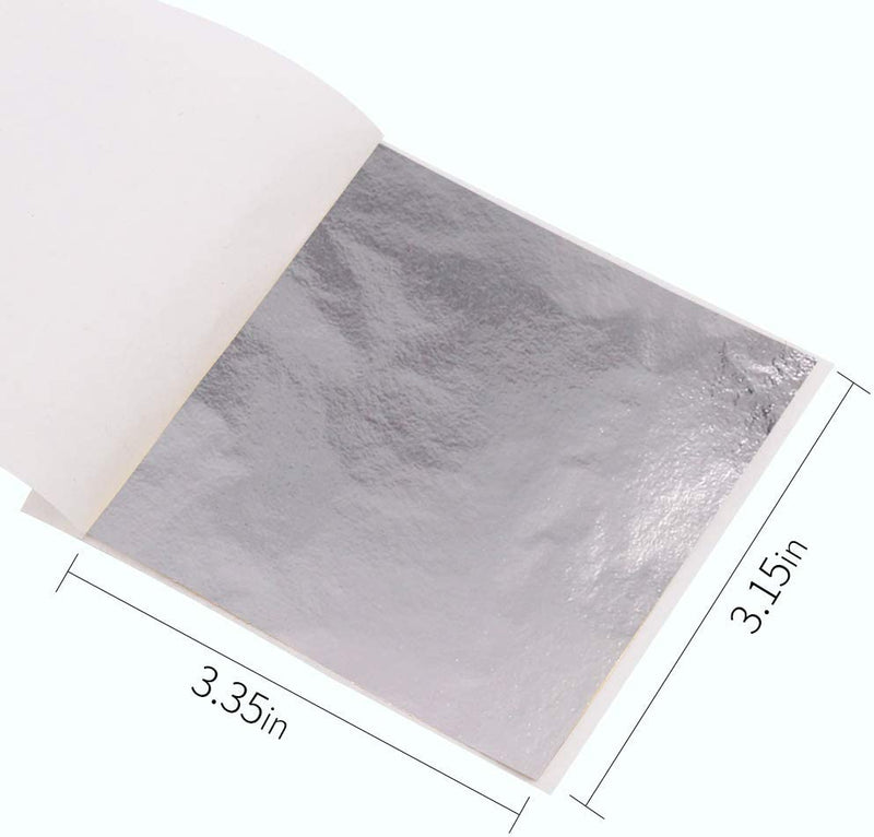 100 Sheets, Multipurpose Silver Foil Paper for Art Decor