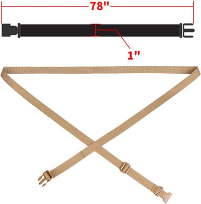 Packing Straps 1 Inch Adjustable Belt (Color: Khaki, 4-PCS)