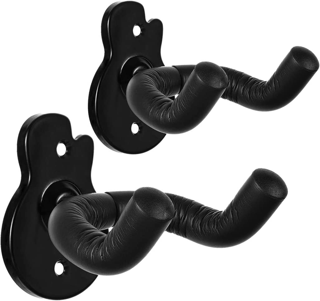 Wall Mounted Metal Hook for Guitar (Black)