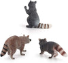 3 PCS Raccoon Figure Toy