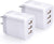 Universal Charger with 3 USB Ports (2-Pack, White)