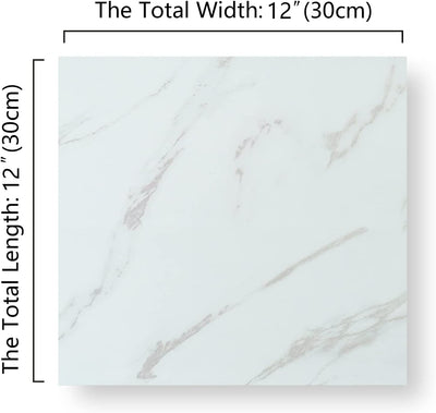 12''x12'' Thickened Peel and Stick Floor Tile White (32 Tiles)