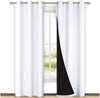 White Blackout Curtains 84 inches Long