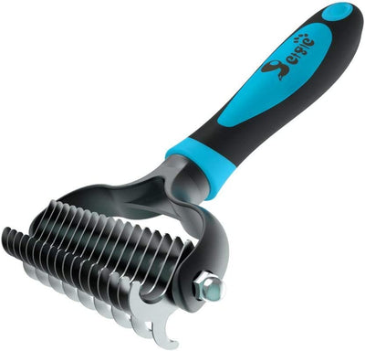 Pet brush, 1pc, black-blue