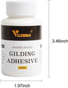 Gold Leaf Adhesive for Crafts Use on Wood (100ml, Brush, Gloves)