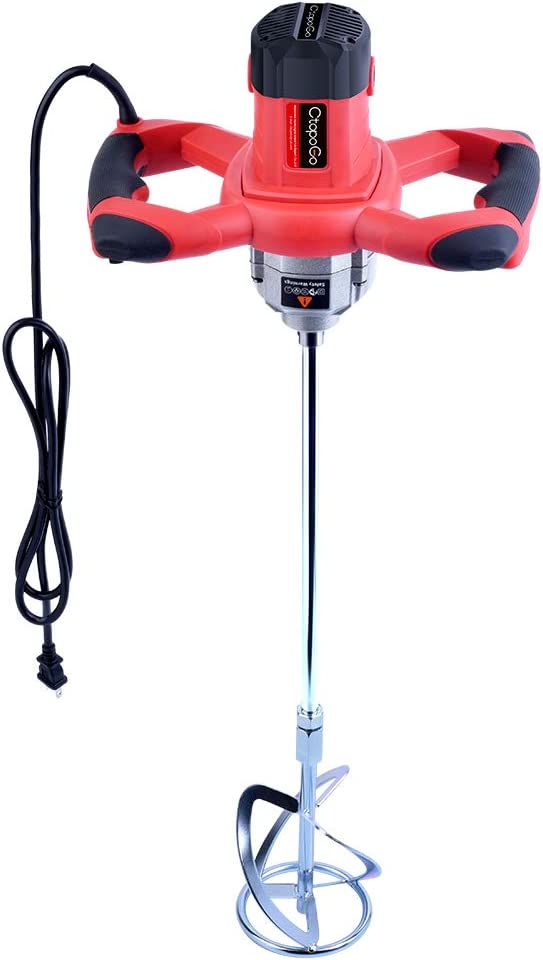 110V Standard Portable 6 Speed Adjustable Drill Mixer (1600W Red)