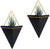 2 Set Rustic Gold Metal Hanging Planter Wall Decor