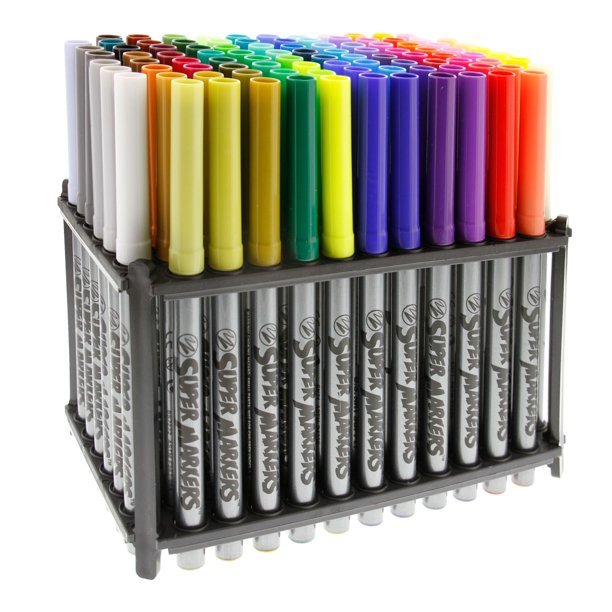 Super marker set with 100 unique colors