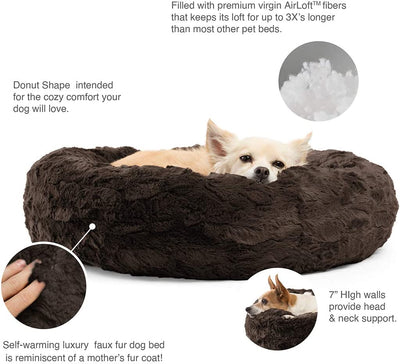 Relaxing washable plush fur bed Lux Mink size S-XL