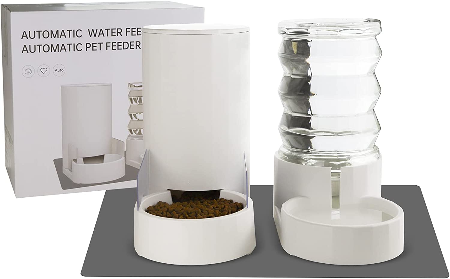 3L Automatic Pet Waterer and 4.5L Feeder Two Piece Fountain Set