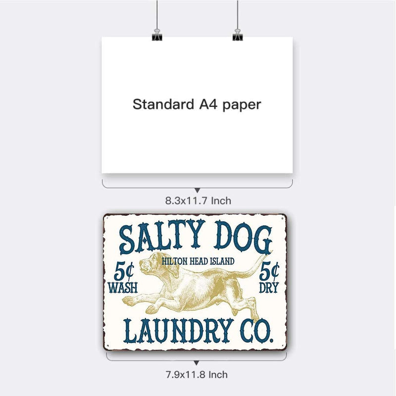 Vintage Style Decorative Metal Sign (Color: Laundry47)