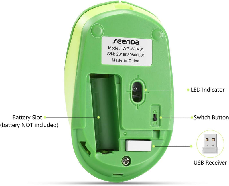 2.4G wireless mouse (green)