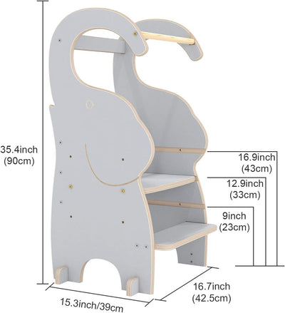 Montessori Learning Step 3 Levels Adjustable Elephant Style