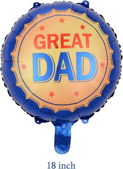 10 balloons for father's day, blue