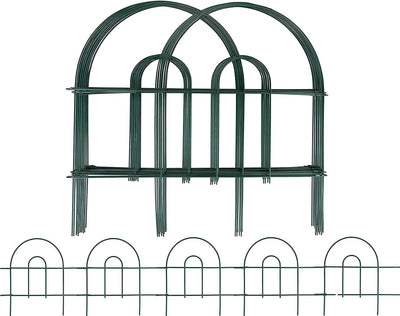 Decorative Garden Fence, Stainless Iron, (18 in. x 58 ft.)