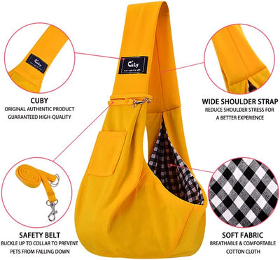 Pet Sling Carrier,47* 23* 20cm, 10lb,yellow color,