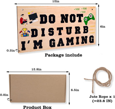 Funny Game Signs Wood Hanging Plaque