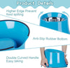 Elevated Pet Bowl, 10.63" x 11.02" x 7.48", Blue