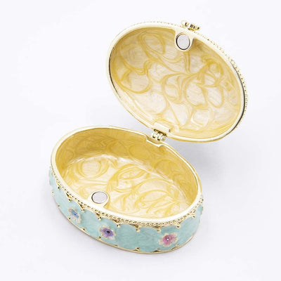 Vintage Style Jewelry Box (Oval Blue)