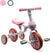 3 in 1 tricycles for children (adjustable seat) Pink